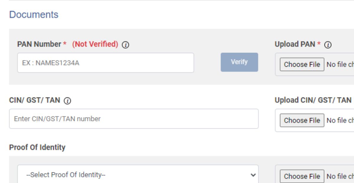 DLT registration step 7. Upload your proof of identity and proof of address. 