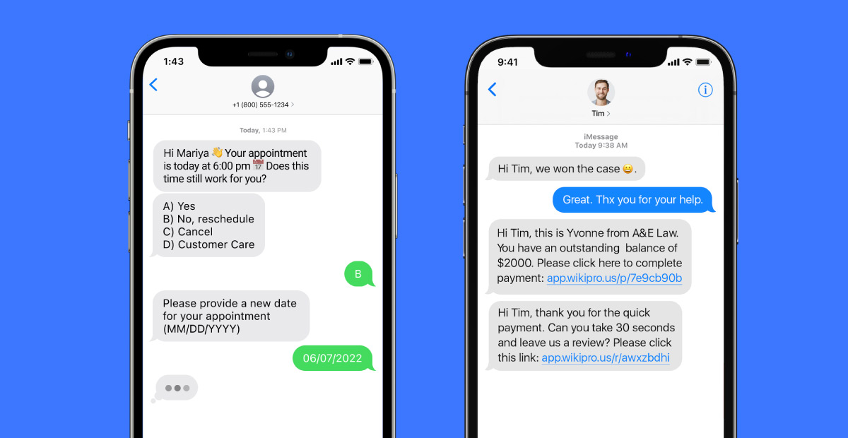 The use of interactive messaging