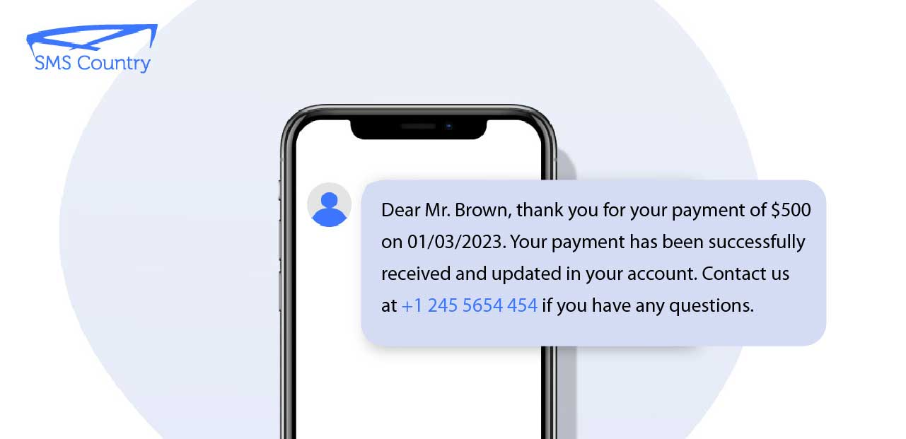 Payment received SMS Template The Best SMS Templates For Financial Services | Payment received SMS Template