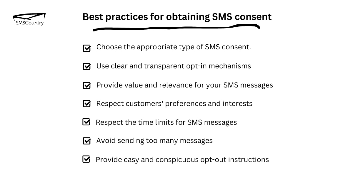 Best practices for obtaining SMS consent