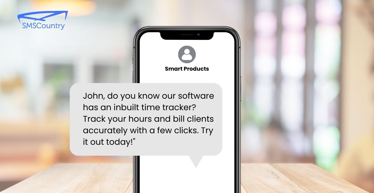 Template or example of SMS for SAAS retention