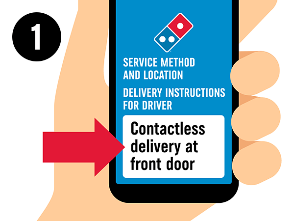 Dominos pizza contactless sms campaign