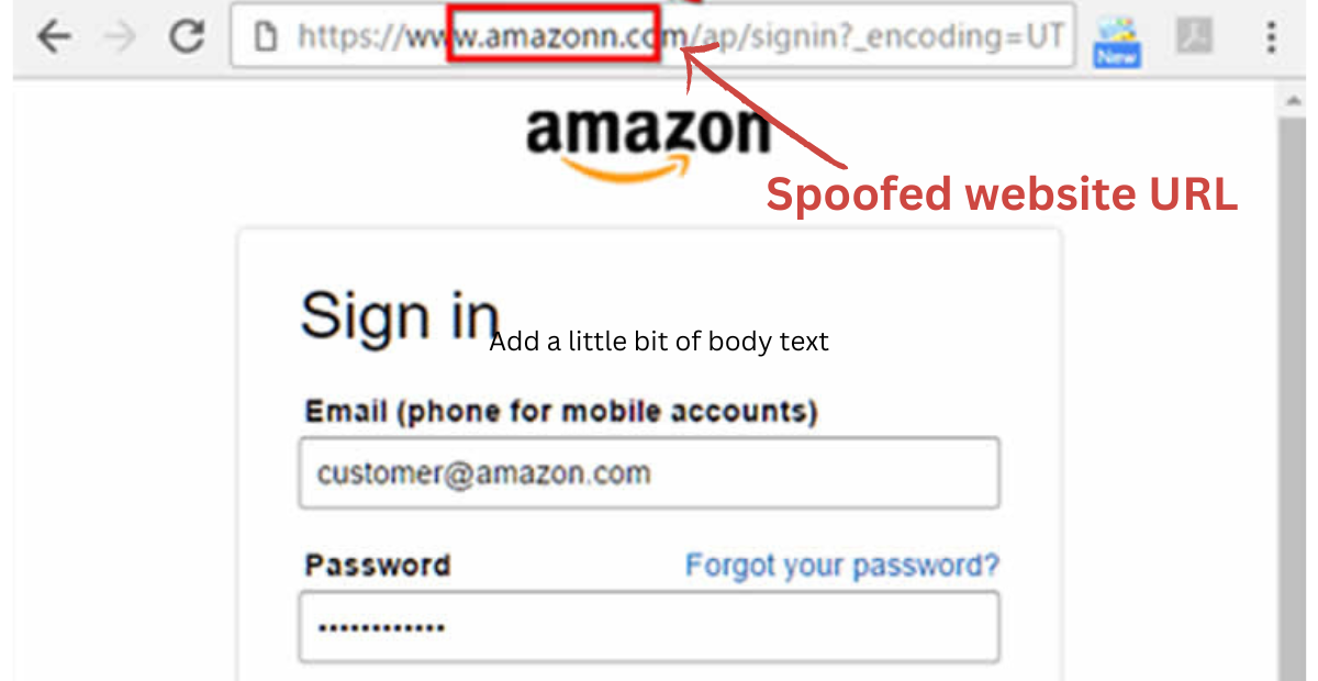 Amazon phishing scam | A login page of Amazon with fake website URL in this blog on financial identity fraud
