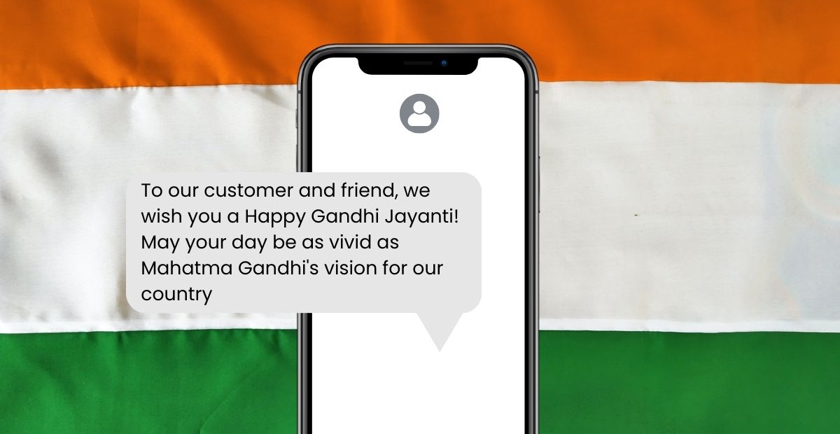 Gandhi Jayanti message template
