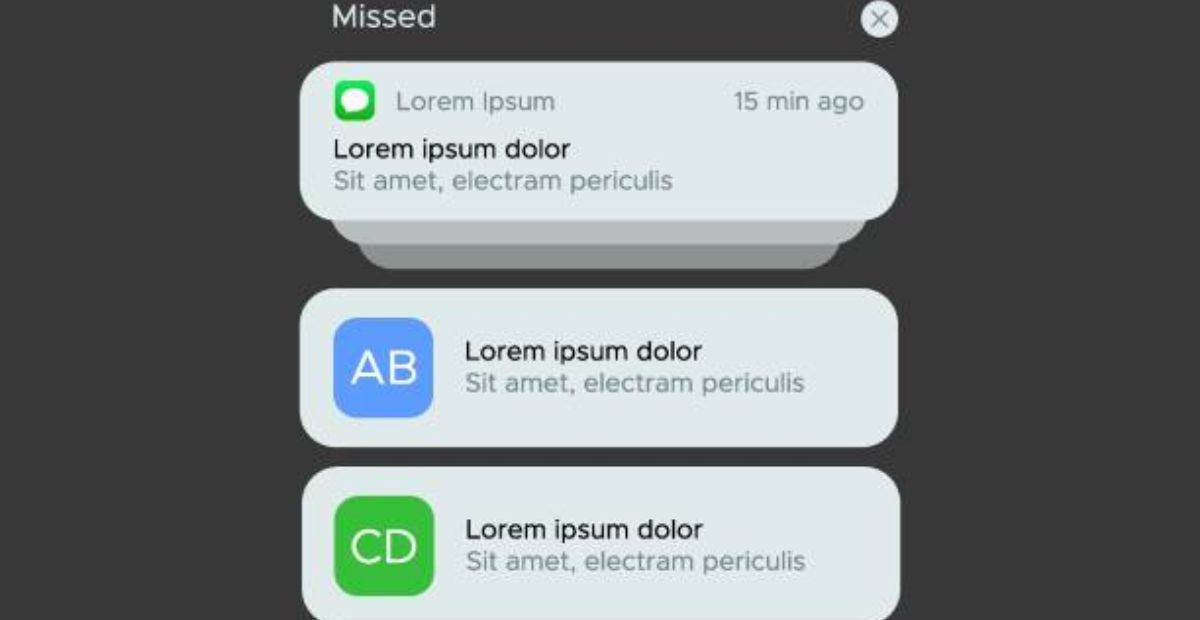 SMS Shortlinks vs other forms of mobile marketing | Template of push notifications on mobile phone. 