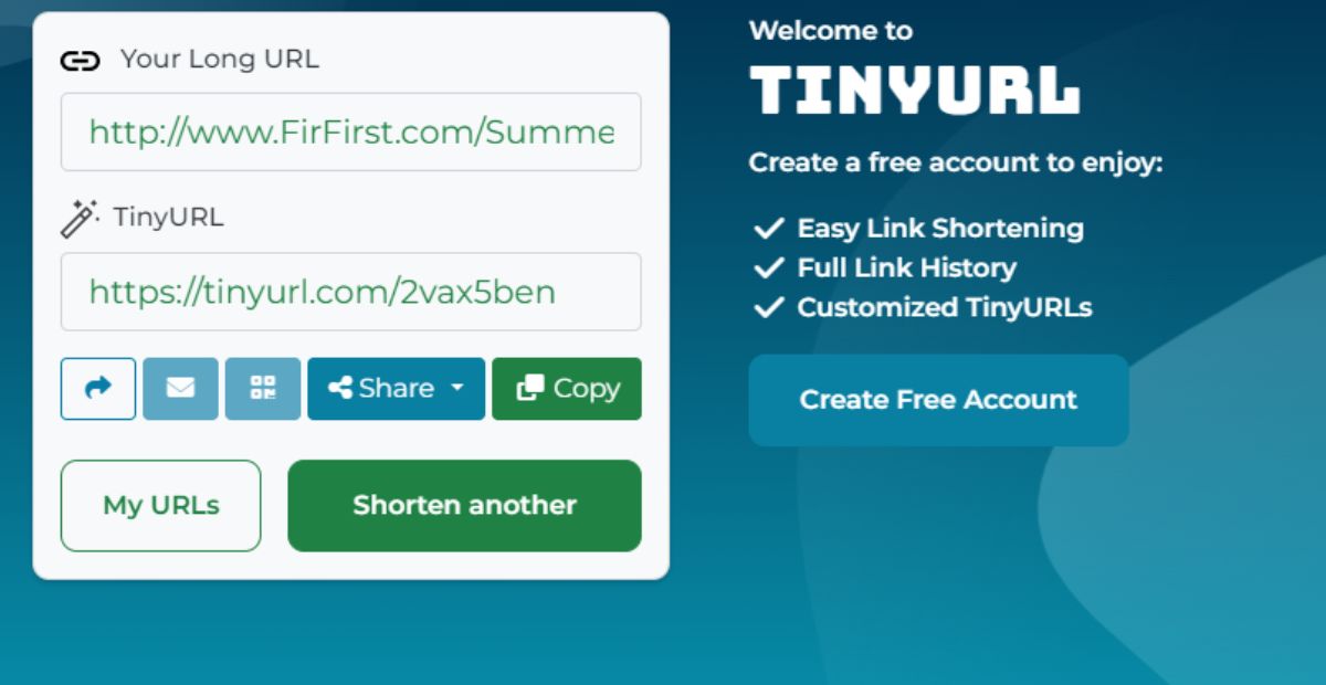 how to create an sms short link | Tiny URL is one of the most popular link shortening services