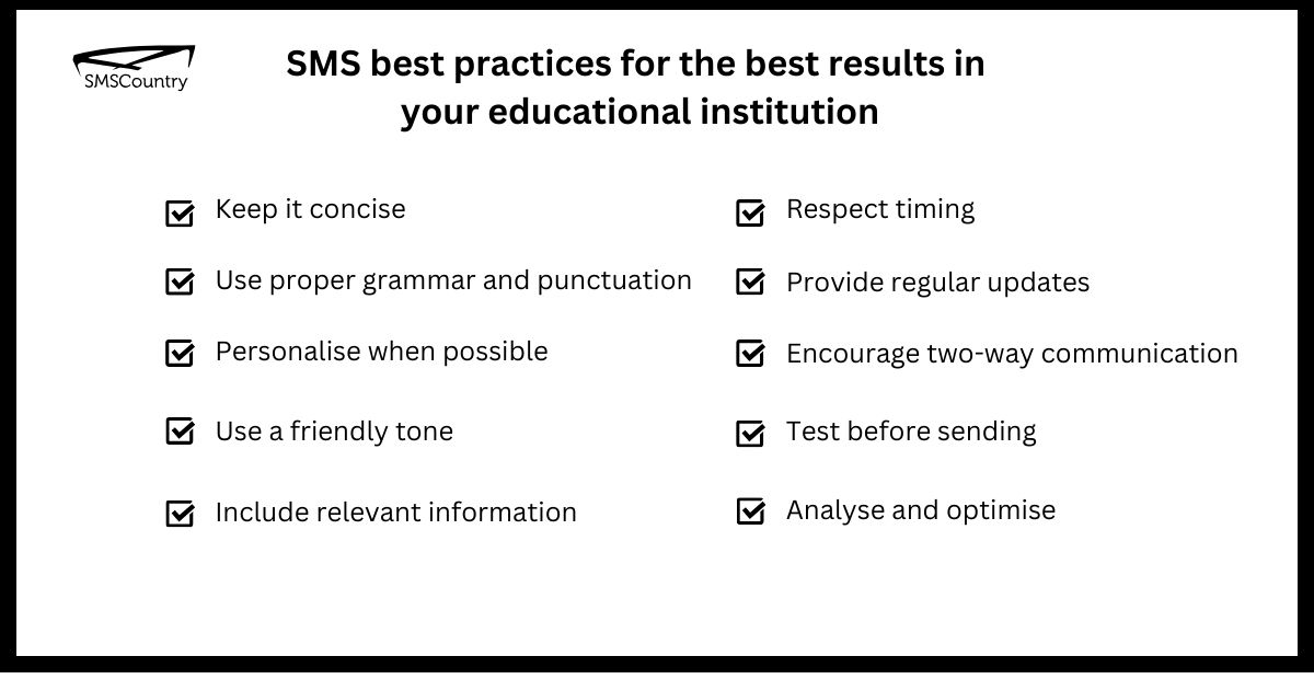 SMS best practices for the best results in your educational institution