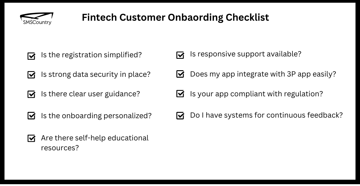 fintech customer onboarding checklist