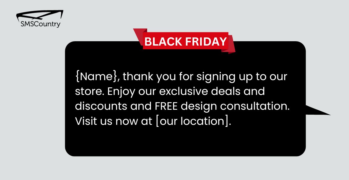 Store sign up SMS Templates to Sell More This Black Friday and Cyber Monday (BFCM) | 