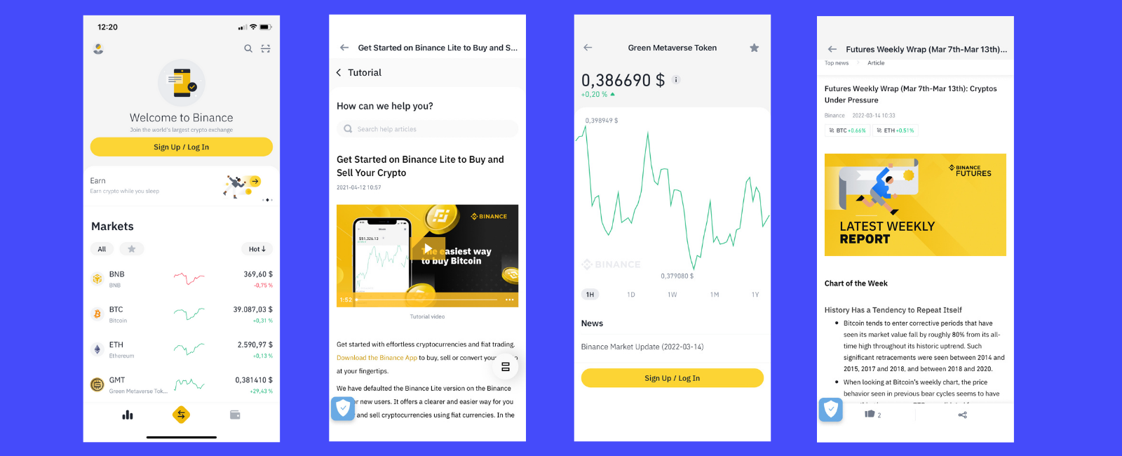 Binance fintech client onboarding flow