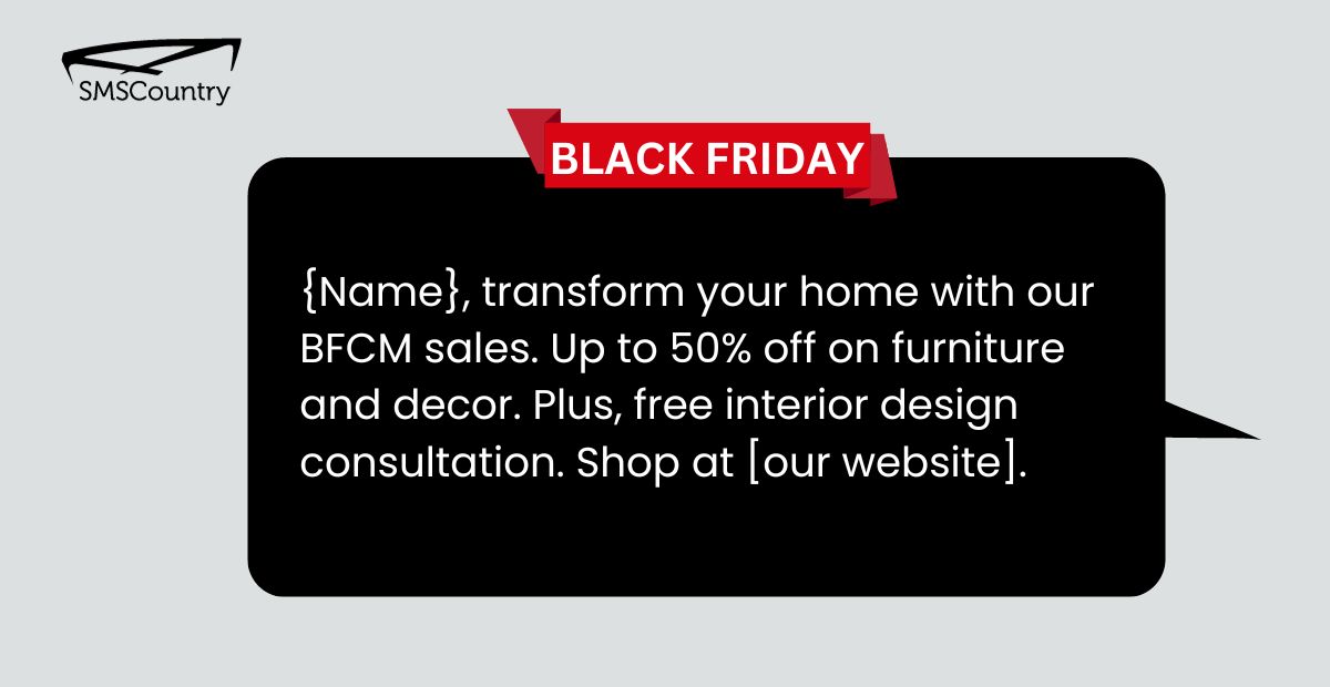 Household SMS Templates to Sell More This Black Friday and Cyber Monday (BFCM) 