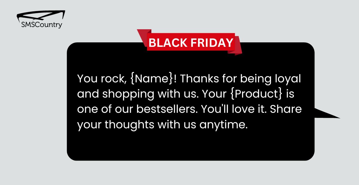 Appreciation messages SMS Templates to Sell More This Black Friday and Cyber Monday (BFCM) | 