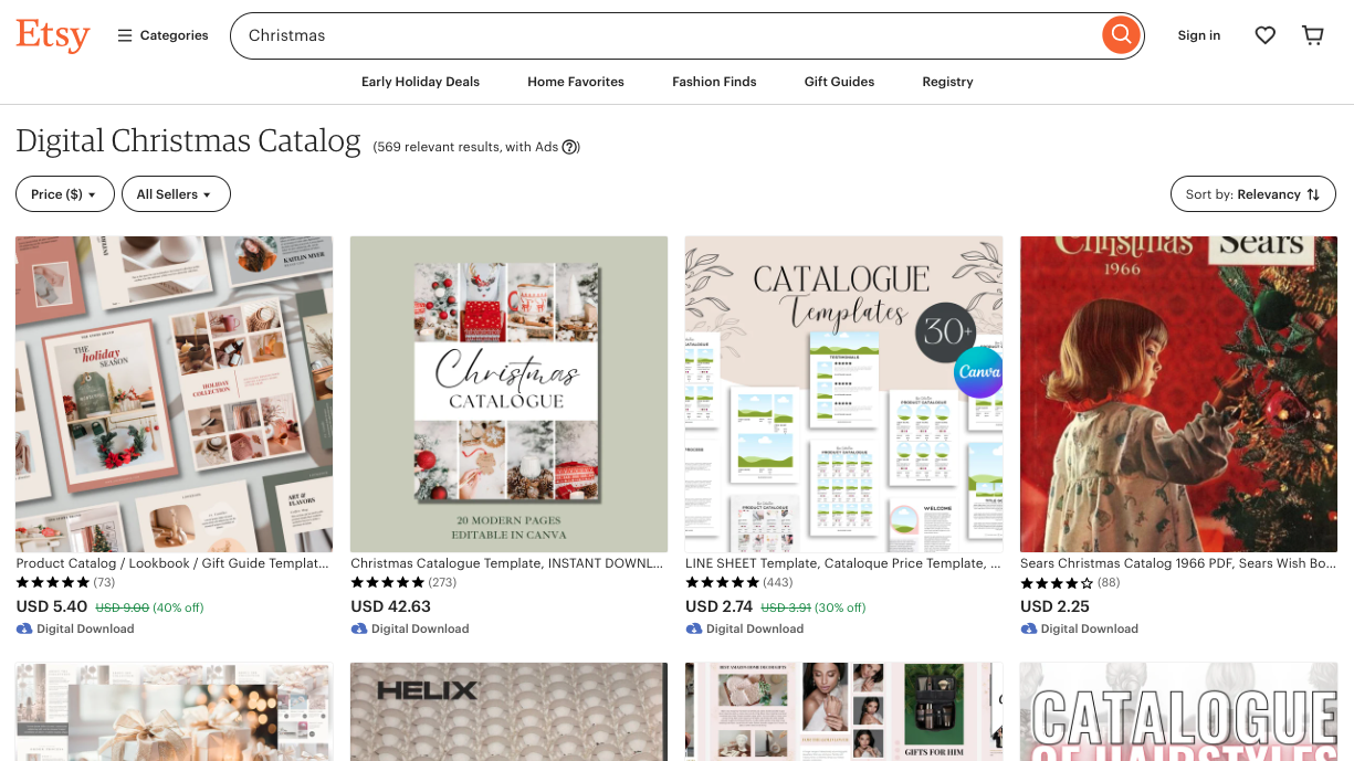 12 Christmas marketing ideas to sell more in 2023 #12. Create a digital Christmas catalog