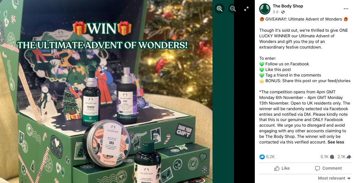 12 Christmas marketing ideas to sell more in 2023 #11. Run a Christmas giveaway on your website