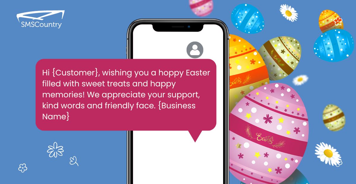 Easter SMS wishes to customers